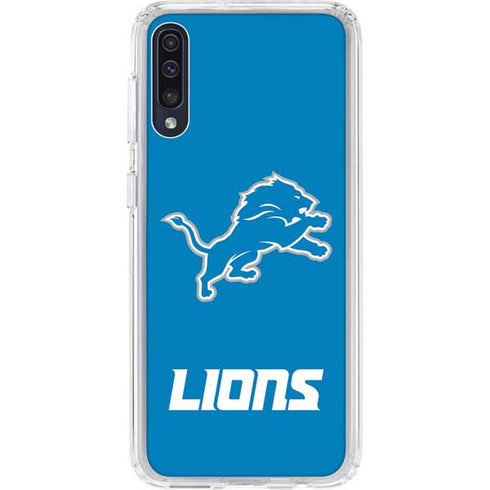 NFL Detroit Lions Distressed Galaxy A50 Clear Case