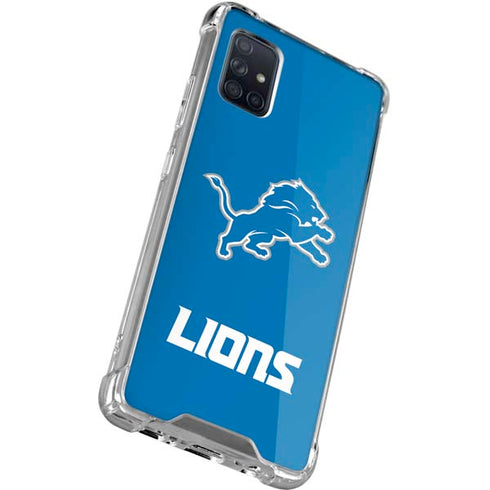 NFL Detroit Lions Distressed Galaxy A51 5G Clear Case