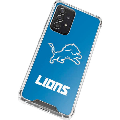 NFL Detroit Lions Distressed Galaxy A52 5G Clear Case