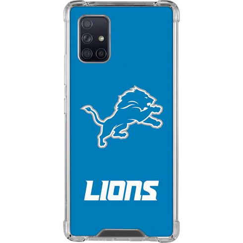 NFL Detroit Lions Distressed Galaxy A71 5G Clear Case