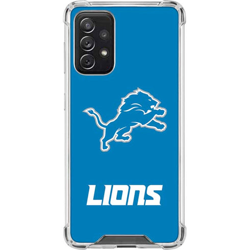 NFL Detroit Lions Distressed Galaxy A72 5G Clear Case