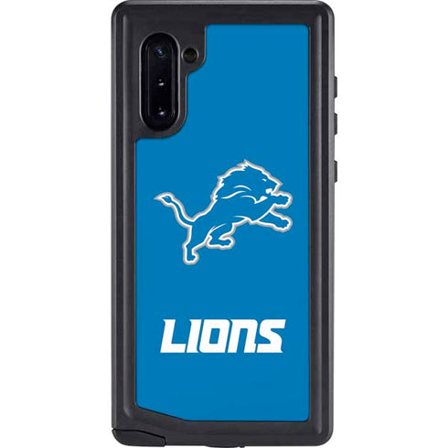 NFL Detroit Lions Distressed Galaxy Note 10 Waterproof Case