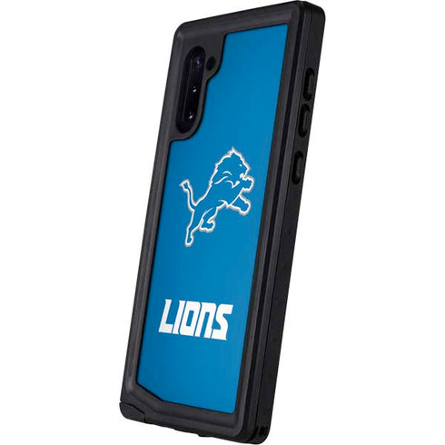 NFL Detroit Lions Distressed Galaxy Note 10 Waterproof Case