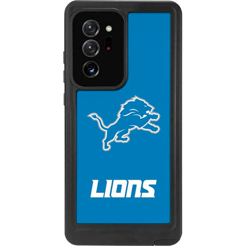 NFL Detroit Lions Distressed Galaxy Note20 Ultra 5G Waterproof Case