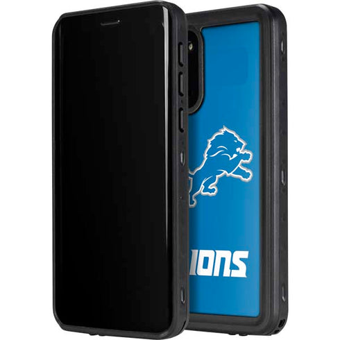 NFL Detroit Lions Distressed Galaxy S20 Waterproof Case