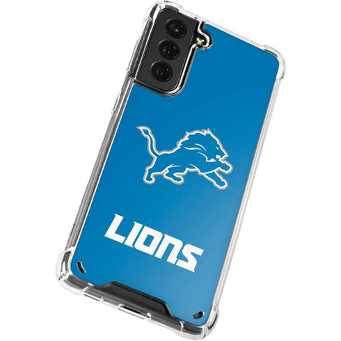NFL Detroit Lions Distressed Galaxy S21 Plus 5G Clear Case