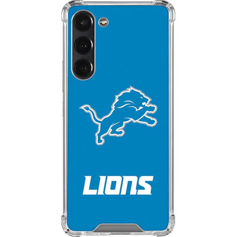 NFL Detroit Lions Distressed Galaxy S23 Plus Clear Case