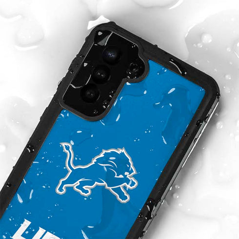 NFL Detroit Lions Distressed Galaxy S23 Plus Waterproof Case