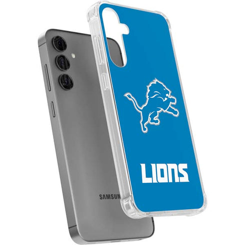 NFL Detroit Lions Distressed Galaxy S24 Plus Clear Case