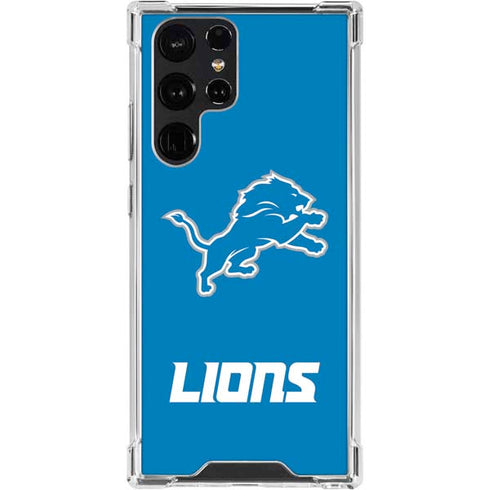 NFL Detroit Lions Distressed Galaxy S24 Ultra Clear Case