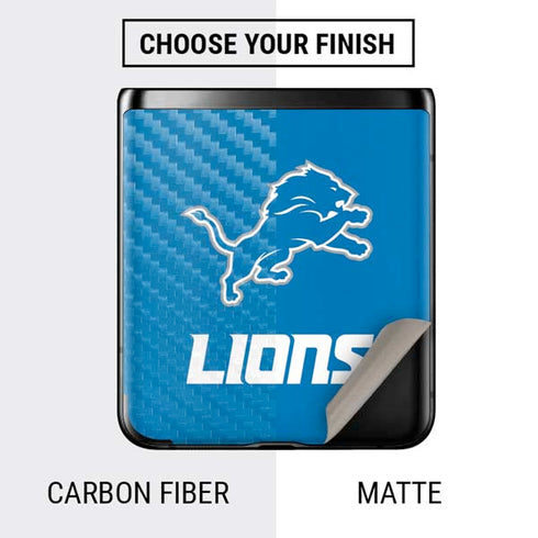 NFL Detroit Lions Distressed Galaxy Z Flip Skin