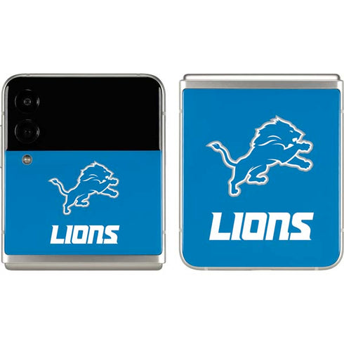 NFL Detroit Lions Distressed Galaxy Z Flip3 5G Skin