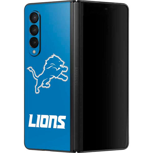 NFL Detroit Lions Distressed Galaxy Z Fold3 5G Skin