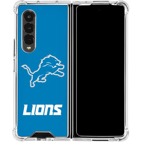 NFL Detroit Lions Distressed Galaxy Z Fold4 5G Clear Case