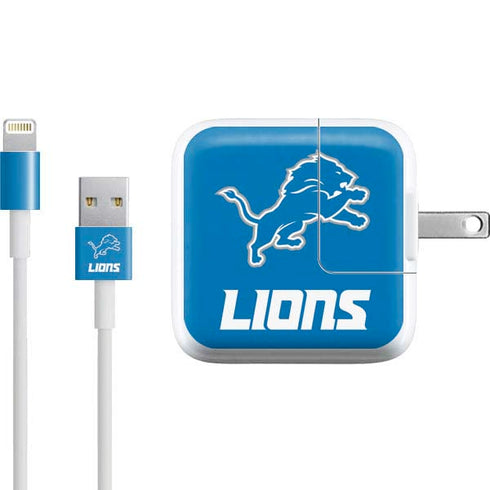 NFL Detroit Lions Distressed iPad Charger (10W USB) Skin