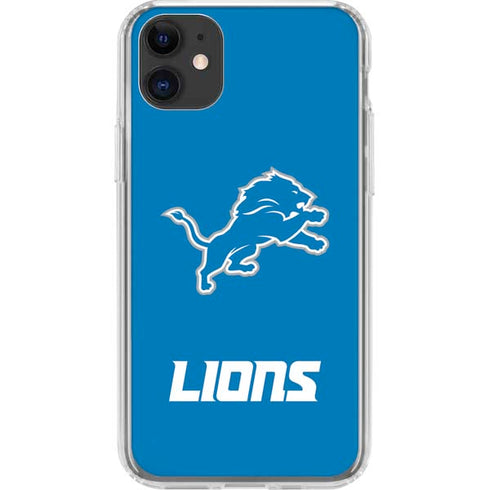 NFL Detroit Lions Distressed iPhone 11 Clear Case