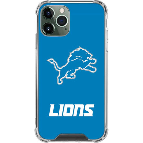 NFL Detroit Lions Distressed iPhone 11 Pro Max Clear Case