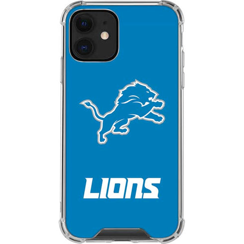 NFL Detroit Lions Distressed iPhone 12 Clear Case