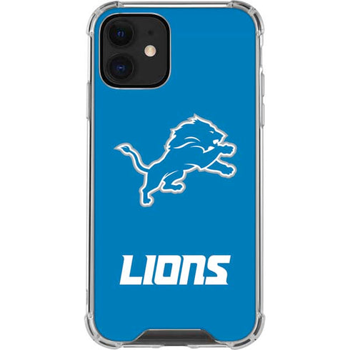 NFL Detroit Lions Distressed iPhone 12 Mini Clear Case