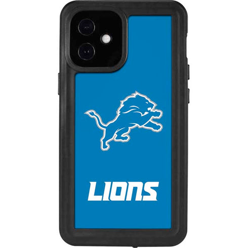 NFL Detroit Lions Distressed iPhone 12 Mini Waterproof Case