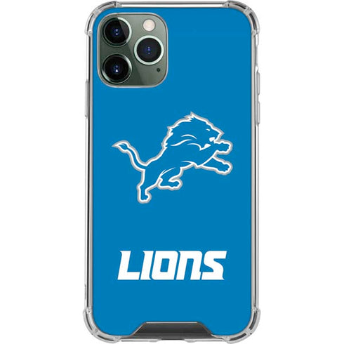 NFL Detroit Lions Distressed iPhone 12 Pro Clear Case