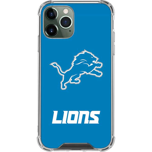 NFL Detroit Lions Distressed iPhone 12 Pro Max Clear Case