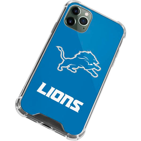 NFL Detroit Lions Distressed iPhone 12 Pro Max Clear Case