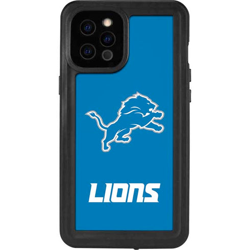 NFL Detroit Lions Distressed iPhone 12 Pro Max Waterproof Case