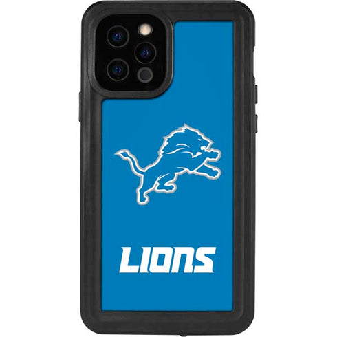 NFL Detroit Lions Distressed iPhone 12 Pro Waterproof Case