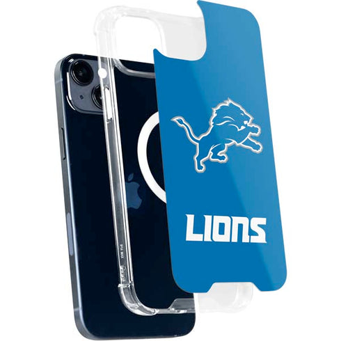 NFL Detroit Lions Distressed iPhone 15 Plus MagSafe Case