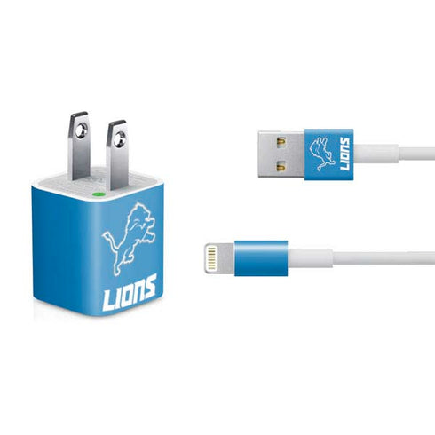 NFL Detroit Lions Distressed iPhone Charger (5W USB) Skin