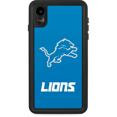 NFL Detroit Lions Distressed iPhone XR Waterproof Case