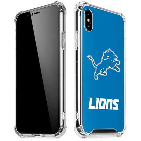 NFL Detroit Lions Distressed iPhone XS Max Clear Case