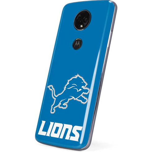 NFL Detroit Lions Distressed Moto E5 Plus Skin