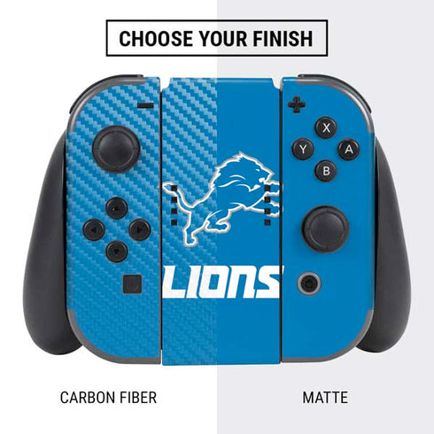 NFL Detroit Lions Distressed Nintendo Switch Bundle Skin