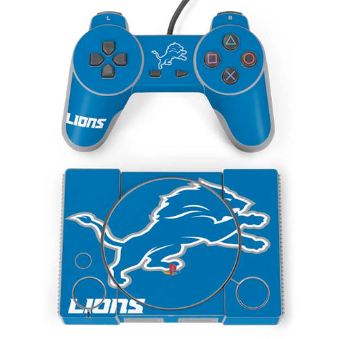 NFL Detroit Lions Distressed PlayStation Classic Bundle Skin