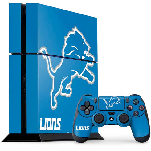 NFL Detroit Lions Distressed PS4 Console and Controller Bundle Skin