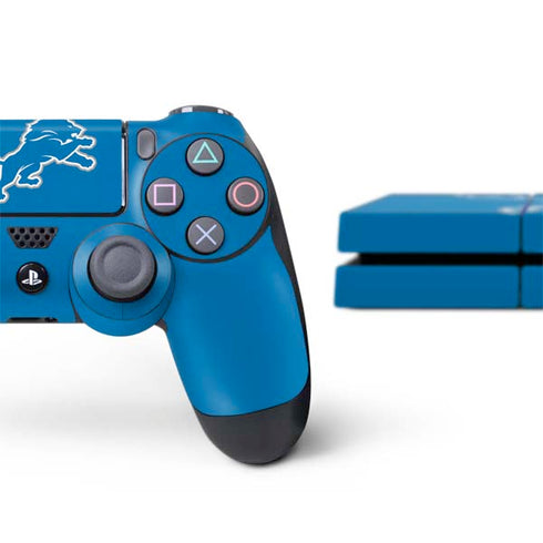 NFL Detroit Lions Distressed PS4 Console and Controller Bundle Skin