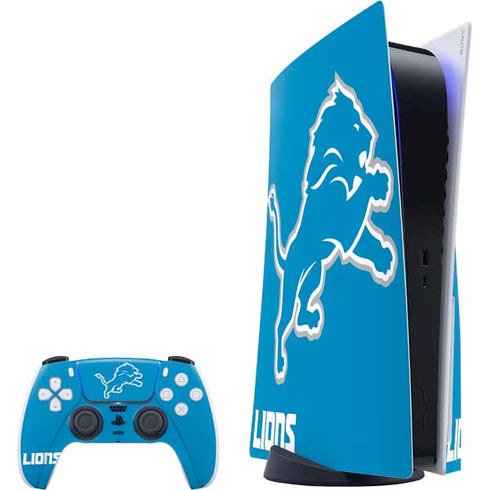 NFL Detroit Lions Distressed PS5 Bundle Skin