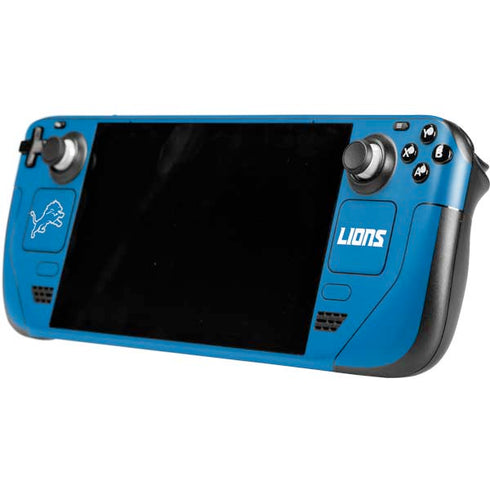 NFL Detroit Lions Distressed Steam Deck Handheld Gaming Computer Skin