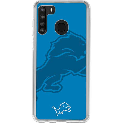 NFL Detroit Lions Double Vision Galaxy A21 Clear Case