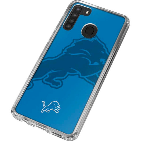 NFL Detroit Lions Double Vision Galaxy A21 Clear Case
