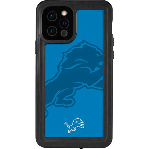 NFL Detroit Lions Double Vision iPhone 12 Pro Waterproof Case