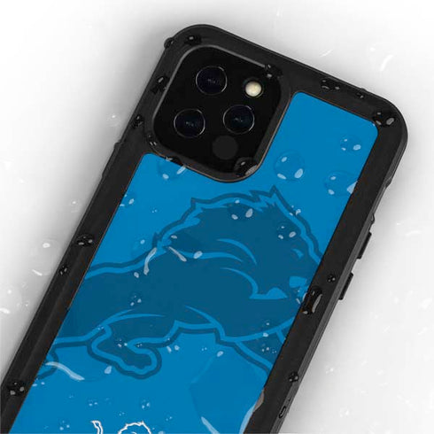 NFL Detroit Lions Double Vision iPhone 12 Pro Waterproof Case