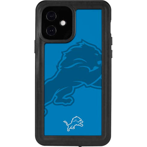 NFL Detroit Lions Double Vision iPhone 12 Waterproof Case