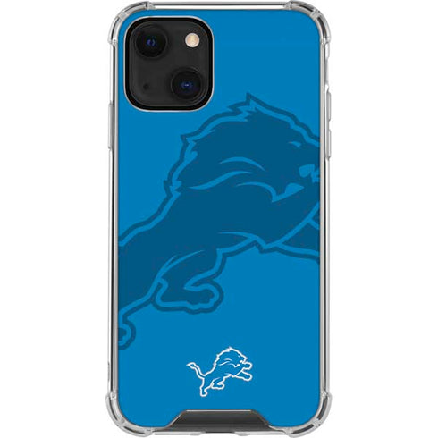 NFL Detroit Lions Double Vision iPhone 14 Plus Clear Case