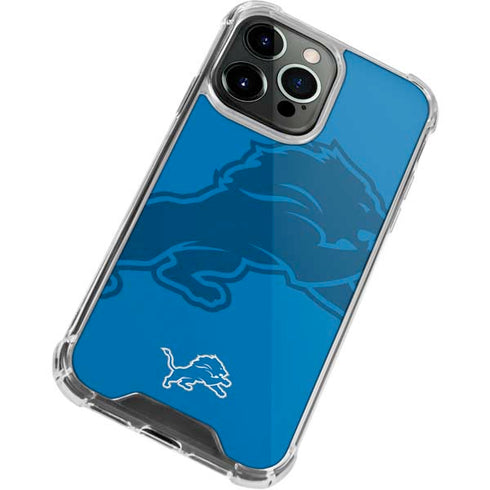 NFL Detroit Lions Double Vision iPhone 15 Pro Clear Case