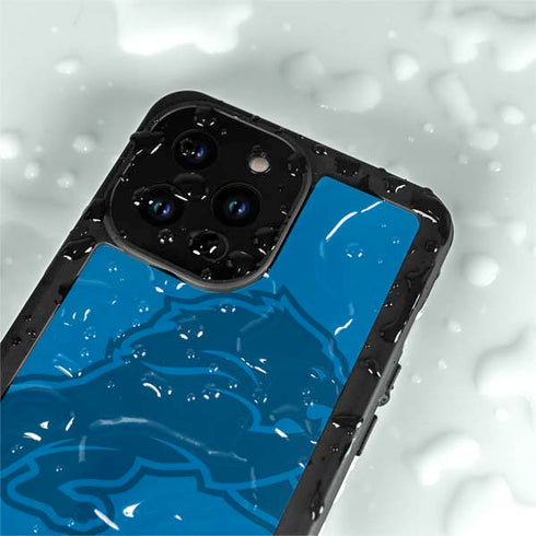 NFL Detroit Lions Double Vision iPhone 14 Pro Max Waterproof Case
