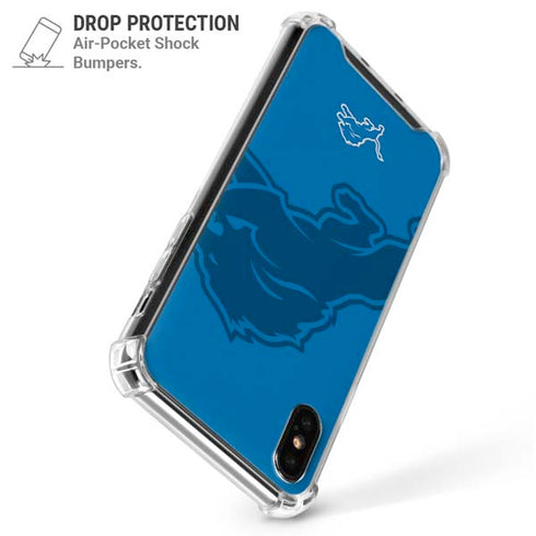 NFL Detroit Lions Double Vision iPhone XS Max Clear Case