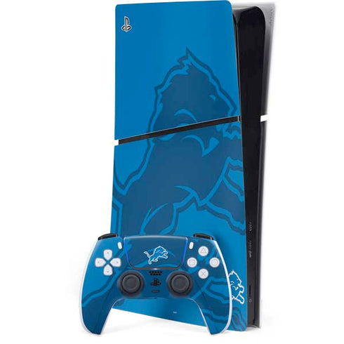 NFL Detroit Lions Double Vision PS5 Slim Digital Edition Console Skin